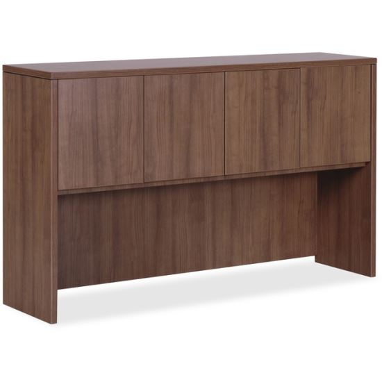 Lorell Essentials Series Walnut 3-Door Hutch1