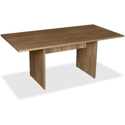 Lorell 2-Panel Base Rectangular Walnut Conference Table1