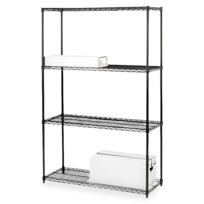 Lorell Black Industrial Wire Shelving1