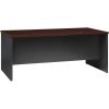 Lorell Mahogany Laminate/Charcoal Modular Desk Series Pedestal Desk - 2-Drawer3