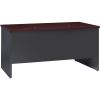 Lorell Mahogany Laminate/Charcoal Modular Desk Series Pedestal Desk - 2-Drawer2