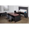 Lorell Mahogany Laminate/Charcoal Modular Desk Series Pedestal Desk - 2-Drawer5