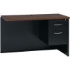 Lorell Walnut Laminate Commercial Steel Desk Series Pedestal Desk - 2-Drawer1