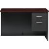 Lorell Mahogany Laminate/Charcoal Modular Desk Series Pedestal Desk - 2-Drawer2