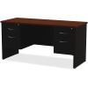 Lorell Walnut Laminate Commercial Steel Double-pedestal Credenza - 2-Drawer4