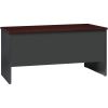 Lorell Mahogany Laminate/Charcoal Steel Double-pedestal Credenza - 2-Drawer3