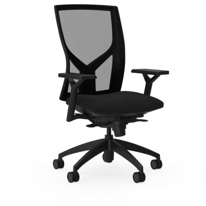 Lorell High-Back Mesh Chairs with Fabric Seat1