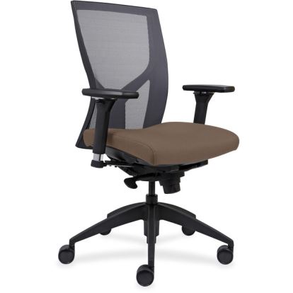 Lorell High-Back Mesh Chairs with Fabric Seat1