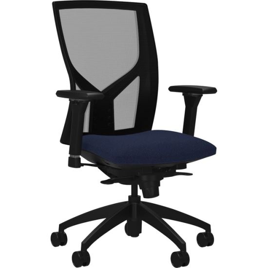 Lorell High-Back Mesh Chairs with Fabric Seat1