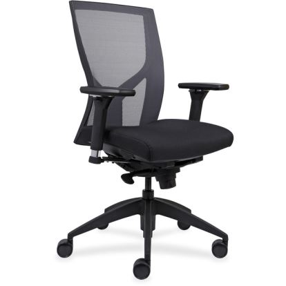 Lorell High-Back Mesh Chairs with Fabric Seat1