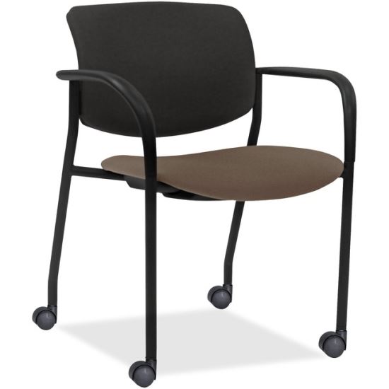 Lorell Stack Chairs with Plastic Back & Fabric Seat1