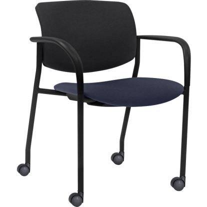 Lorell Stack Chairs with Plastic Back & Fabric Seat1