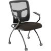 Lorell Mesh Back Fabric Seat Nesting Chairs1