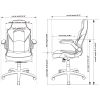 Lorell Bucket Seat High-back Gaming Chair7