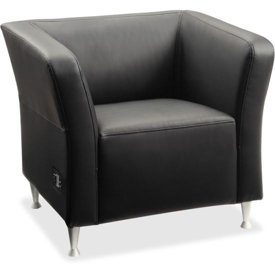 Lorell Fuze Modular Series Square Lounge Chair1