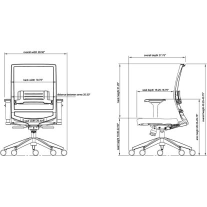 Lorell Lower Back Swivel Executive Chair2