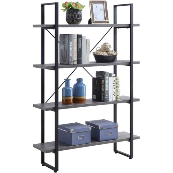 Lorell SOHO 4-Shelf Metal Frame Bookcase1