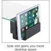 Lorell Single Shelf USB Glass Monitor Stand4
