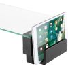 Lorell Single Shelf USB Glass Monitor Stand11