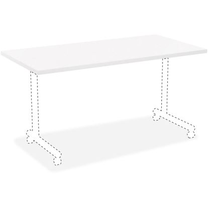 Lorell White Laminate Rectangular Invent Tabletop1