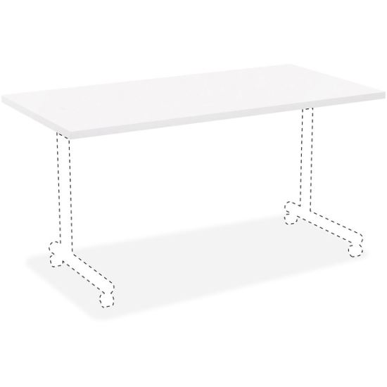 Lorell White Laminate Rectangular Invent Tabletop1