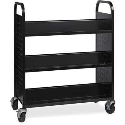 Lorell Double-sided Book Cart1