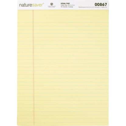 Nature Saver 100% Recycled Canary Legal Ruled Pads1