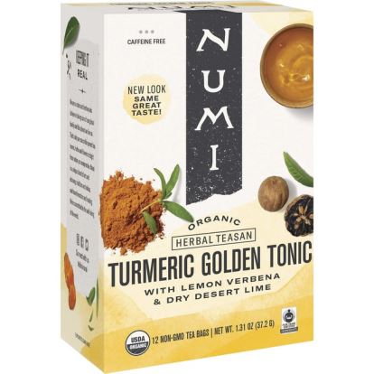 Numi Organic Turmeric Golden Tonic Herbal Tea Bag1