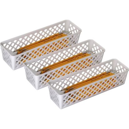 Officemate Achieva&reg; Long Supply Basket, 3/PK1