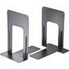 Steel Bookends, Nonskid, 5.88 x 8.25 x 9, Black, 1 Pair1