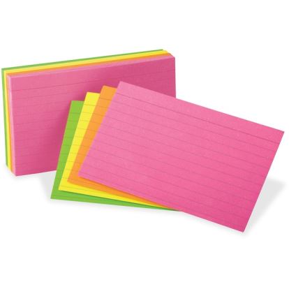 Oxford Neon Glow Ruled Index Cards1