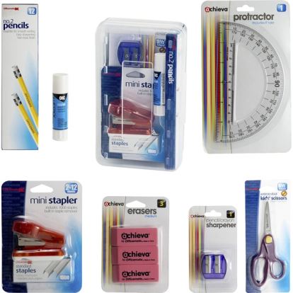 Back to School Pencil Box / Essential Supplies Organizer Kit, 8 Pieces1
