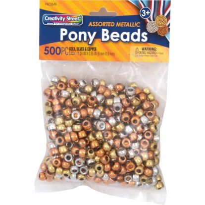 Pacon Metallic Pony Beads1