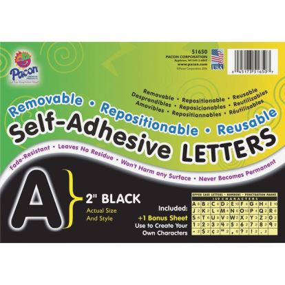 Pacon Reusable Self-Adhesive Letters1