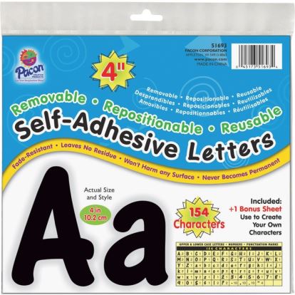 Pacon 154 Character Self-adhesive Letter Set1