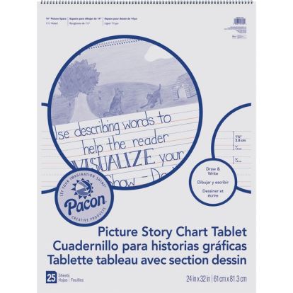 Pacon Ruled Picture Story Chart Tablet1