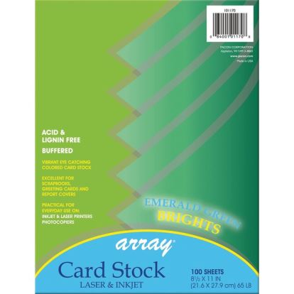 Pacon Inkjet, Laser Printable Multipurpose Card Stock - Emerald Green1
