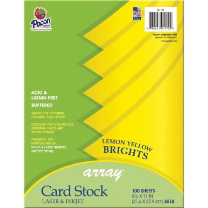 Pacon Inkjet, Laser Printable Multipurpose Card Stock - Lemon Yellow1