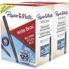 Write Bros. Ballpoint Pen Value Pack, Stick, Medium 1 mm, Black Ink, Black Barrel, 120/Pack1