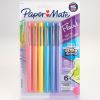 Flair Felt Tip Porous Point Pen, Stick, Medium 0.7 mm, Assorted Ink and Barrel Colors with Retro Accents, 6/Pack2