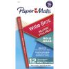 Write Bros. Ballpoint Pen, Stick, Bold 1.2 mm, Red Ink, Red Barrel, Dozen1