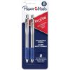 Profile Ballpoint Pen, Retractable, Medium 1 mm, Blue Ink, Blue/Silver Barrel, 2/Pack1