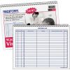 Visitors Log Book, Blue/White/Red Cover, 11 x 8.5 Sheets, 50 Sheets/Book1