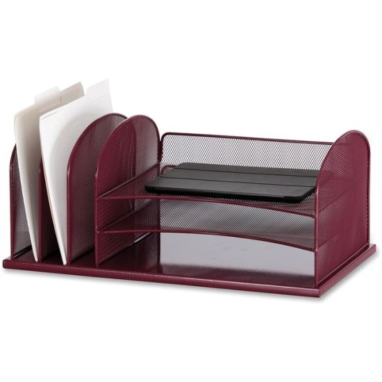 Safco Onyx 3 Tray/3 Upright Section Desk Organizer1