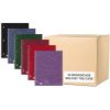 Roaring Spring Stasher College Ruled One Subject Spiral Notebook, 3 Hole Punched, Cover Pocket, 1 Case (24 Total), 11" x 9" 100 Sheets, Assorted Colors1