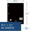 Roaring Spring College Ruled One Subject Spiral Notebook, 3 Hole Punched, 1 Case (24 Total), 11" x 8.5" 80 Sheets, Assorted Colors2