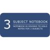 Roaring Spring Genesis College Ruled 3 Subject Spiral Notebook with Double Pocket, 1 Case (12 Total), 11" x 9" 150 Sheets, Assorted Colors6