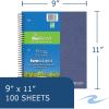 Roaring Spring Environotes College Ruled 2 Subject Recycled Spiral Notebook, 1 Case (24 Total), 11" x 9" 100 Sheets, Assorted Earthtone Covers2