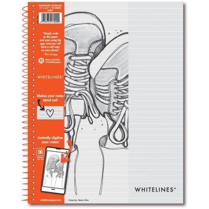 Roaring Spring Whitelines Premium Line Ruled Spiral Notebook1
