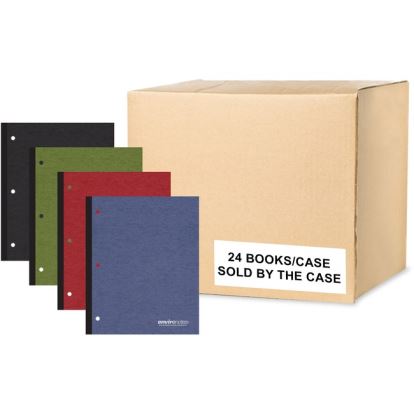 Roaring Spring Environotes Recycled College Ruled One Subject Bound Notebook, 1 Case (24 Total), 11" x 9" 70 Sheets, Assorted Earthtone Covers1